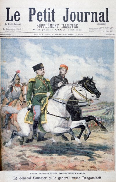 フランス将軍ソシエとロシア将軍ドラゴミロフ、1895 作： Fortuné Méaulle