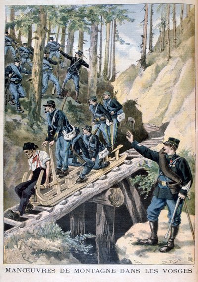 ヴォージュ山脈でのフランス軍の作戦、1896年 作： Fortuné Méaulle