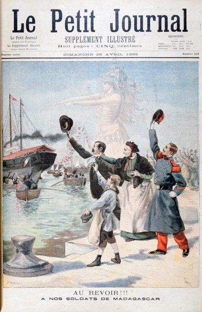 さようなら、1895年にマダガスカルに向かうフランス兵 作： Fortuné Méaulle