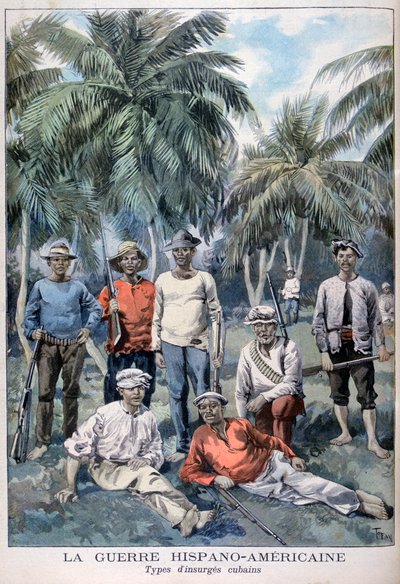 1898年の米米戦争中の反乱キューバ人 作： Fortuné Méaulle