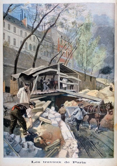 1899年パリの労働。 作： Fortuné Méaulle