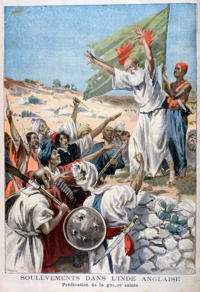 1897年のイギリスインドの蜂起中に聖戦を説いた 作： Fortuné Méaulle