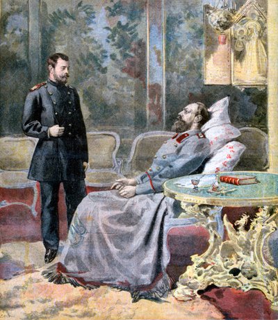 ロシアのツァレビッチニコラスとその父、皇帝アレクサンドル3世、1894年 作： Fortuné Méaulle