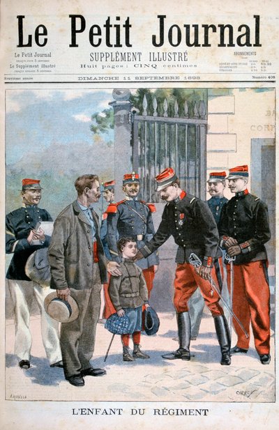 連隊の子供、1898 作： Fortuné Méaulle