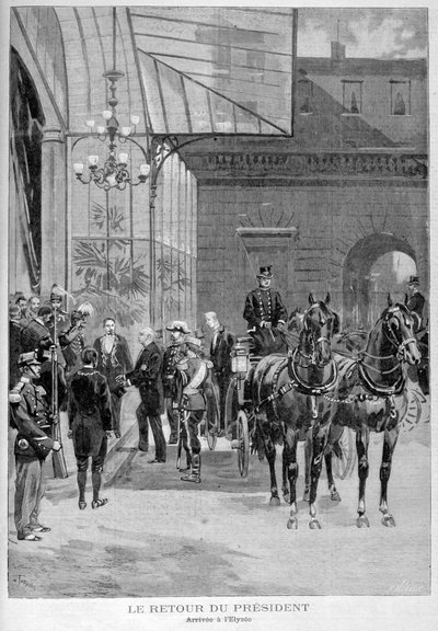 1897年のロシア訪問後のフランス大統領フェリックスフォールのパリへの帰還 作： Fortuné Méaulle