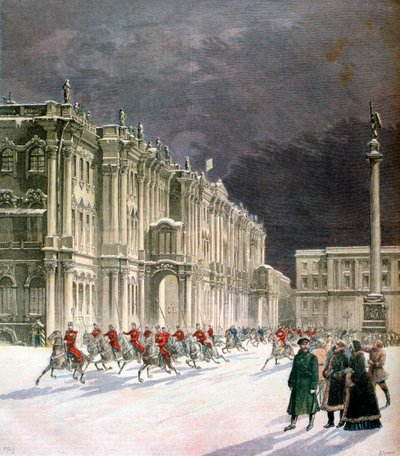 冬の宮殿、サンクトペテルブルク、ロシア、1891 作： Fortuné Méaulle