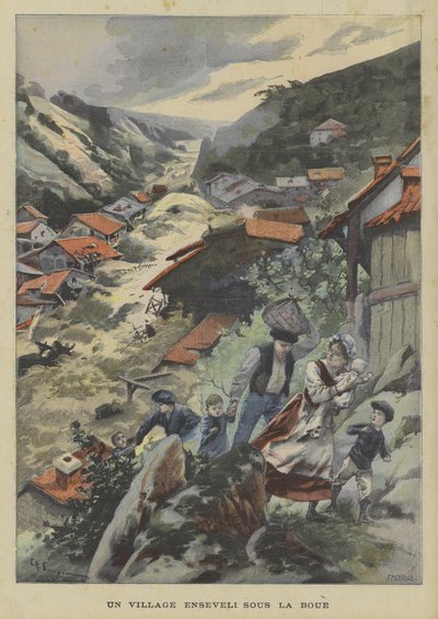 泥に埋もれた村 作： Fortune Louis Meaulle