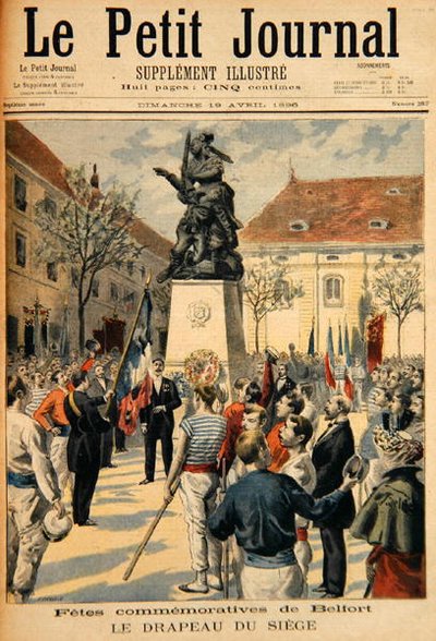 ベルフォール包囲戦の記念、ルプティジャーナルのイラスト、1896年4月19日 作： Fortune Louis Meaulle