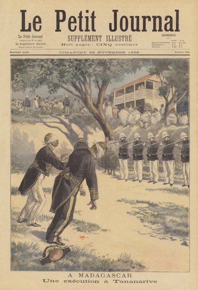 マダガスカルのアンタナナリボで射撃隊による処刑 作： Fortune Louis Meaulle