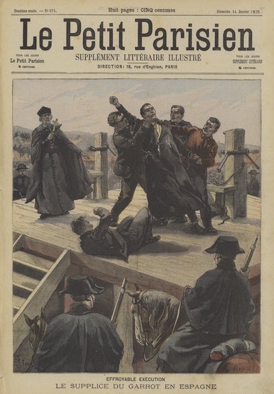 スペインでのギャロットによる処刑 作： Fortune Louis Meaulle