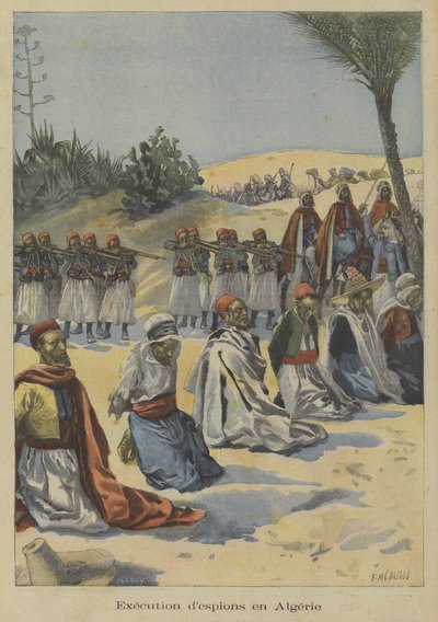 アルジェリアでスパイを実行しているフランスの植民地軍 作： Fortune Louis Meaulle