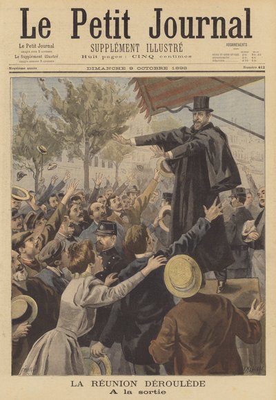 フランスのナショナリスト政治家、ポールデルーレが演説 作： Fortune Louis Meaulle