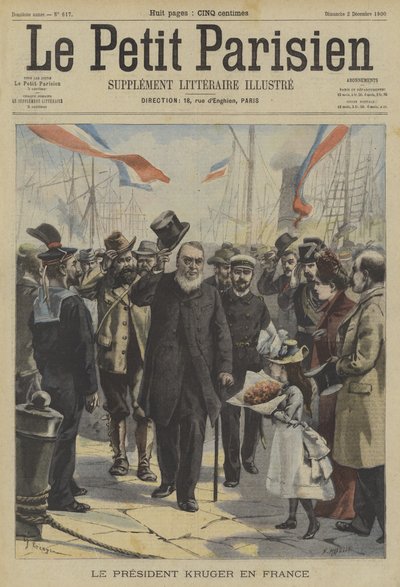 トランスバールの元大統領、ポールクルーガーがフランスに到着 作： Fortune Louis Meaulle