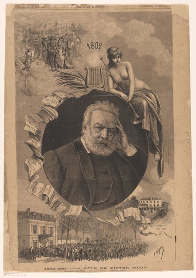 ポートレット・ヴァン・ヴィクトル・ユーゴー 1802-1881 La fête de Victor Hugo (オブジェクトのタイトル) 作： Fortune Louis Meaulle
