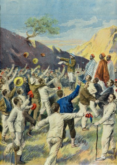 アビシニア戦争中のイタリア人捕虜の解放 作： Fortune Louis Meaulle