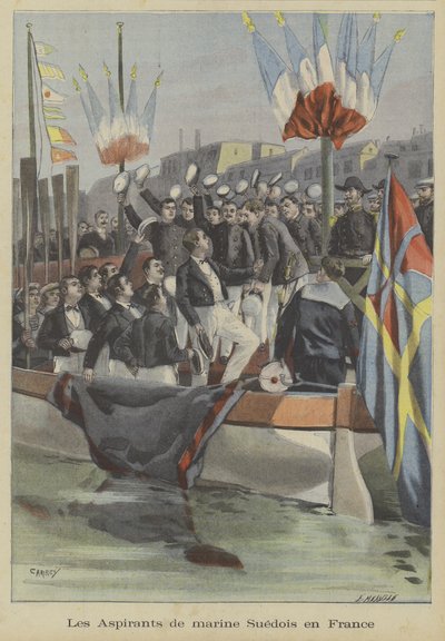 フランスのスウェーデン海軍のミッドシップマン 作： Fortune Louis Meaulle