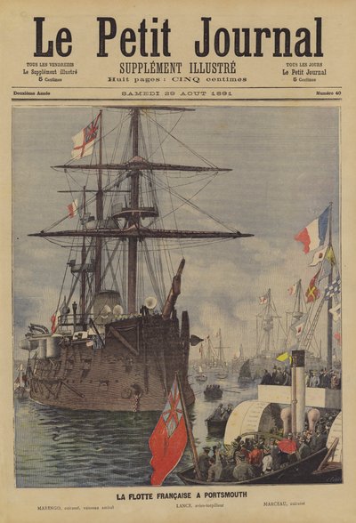 ポーツマスのフランス艦隊 作： Fortune Louis Meaulle