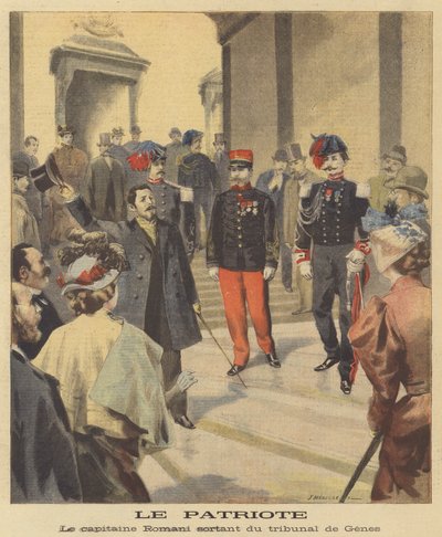 愛国者。ジェノヴァで裁判を辞めるロマニ船長 作： Fortune Louis Meaulle