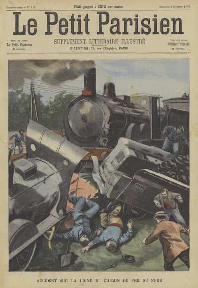 フランス、シュマンデュフェルデュノールでの列車事故 作： Fortune Louis Meaulle