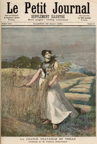 フランスの寓意、1891年5月23日「Le Petit Journal」より 作： Fortune Louis Meaulle and Henri Meyer