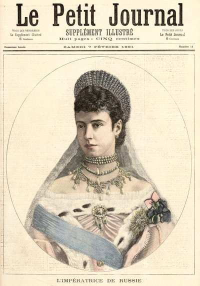 1891年2月7日の「Le Petit Journal」よりロシア皇后 作： Fortune Louis Meaulle and Henri Meyer