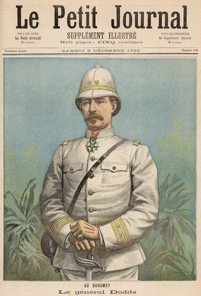 1892年12月3日、「ルプチジャーナル」より、ダホメイのアルフレッドアメディードッズ将軍（1842-1922） 作： Fortune Louis Meaulle and Henri Meyer
