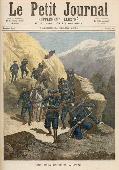 山の歩兵、「ルプチジャーナル」、1891年3月21日 作： Fortune Louis Meaulle and Henri Meyer