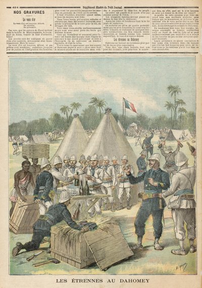 1892年12月31日、「Le Petit Journal」からのDahomeyの新年のボックス 作： Fortune Louis Meaulle and Henri Meyer