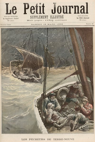 ニューファンドランドフィッシャーマン、「Le Petit Journal」、1892年3月19日 作： Fortune Louis Meaulle and Henri Meyer
