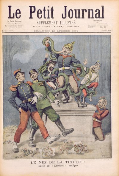 同盟国の鼻、ラクーンの後、1896年10月25日「Le Petit Journal」より 作： Fortune Louis Meaulle and Henri Meyer