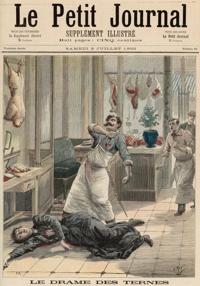 1892年7月2日、「ルプチジャーナル」より、テルヌ通りのドラマ 作： Fortune Louis Meaulle and Henri Meyer