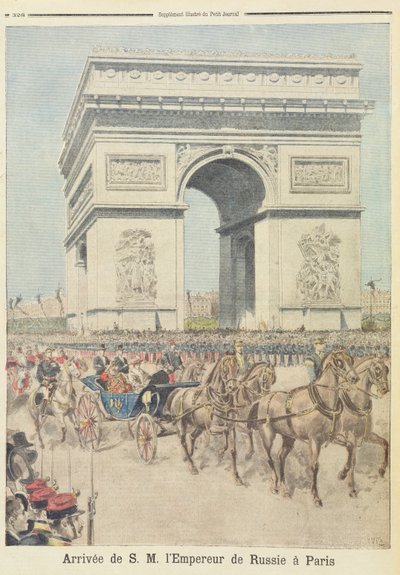 1896年10月11日、「Le Petit Journal」よりパリのニコライ2世（1894-1917年） 作： Fortune Louis Meaulle and Henri Meyer