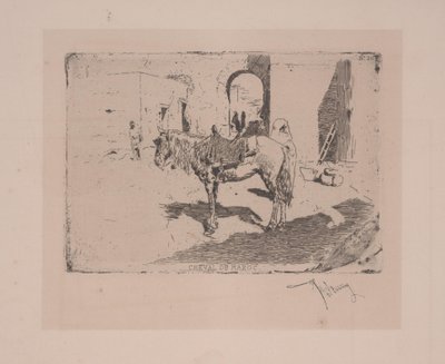 モロッコの馬 作： Fortuny y Carbó