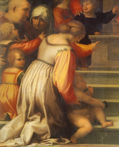 フラ・バルトロメオとして知られるバルトロメオ・デッラ・ポルタ作「慈悲の聖母」（1472-1517）、詳細 作： Fra (1472 1517) Bartolomeo