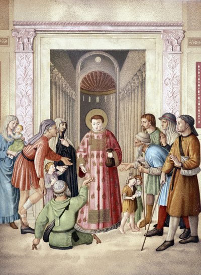 フラ・アンジェリコ（バチカン市国）の後、アルモネを行うサンローラン（フランス、19日 作： Fra (after) Angelico