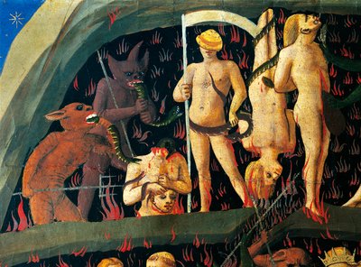 フラ アンジェリコ (1400-1455 年頃) として知られるジョヴァンニ ダ フィエーゾレによる最後の審判、木にテンペラ 作： Fra (c.1387 1455) Angelico