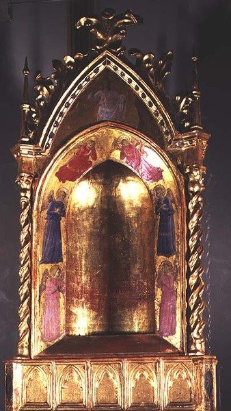 キリストと天使のいる幕屋 作： Fra (c.1387 1455) Angelico