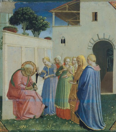 洗礼者聖ヨハネの命名」1430年頃（木にテンペラ） 作： Fra (c.1387 1455) Angelico