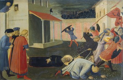 サンマルコの殉教、プレデッラの詳細、亜麻布の幕屋 作： Fra (c.1387 1455) Angelico