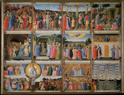 キリストの生涯の歴史 - 木にテンペラ 作： Fra  Angelico