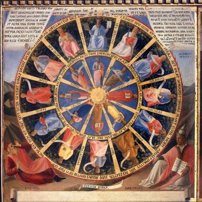キリストの生涯 : エゼキエルの幻影, アルマディオ・デッリ・アルジェンティ.(木にテンペラ 作： Fra  Angelico