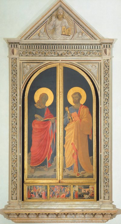 リニエの祭壇画。聖ペテロと聖マルコ 作： Fra  Angelico