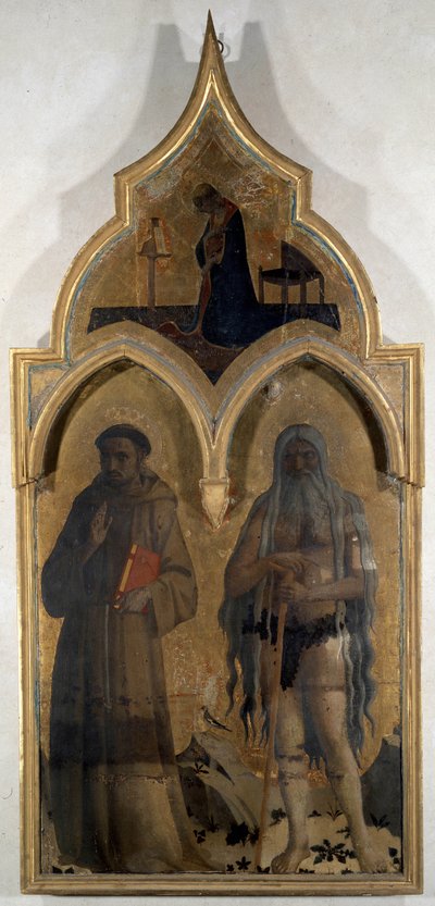 三位一体のタブナクル（サンタ・トリニータ）の扉 作： Fra  Angelico