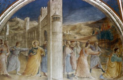 殉教に導かれる聖ステパノ 作： Fra  Angelico