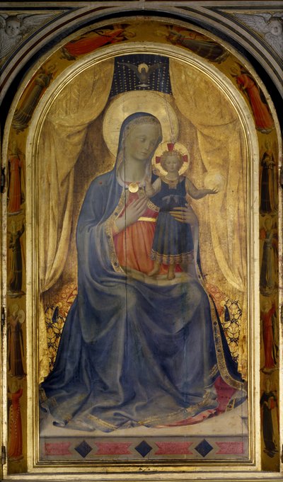 聖母は子を抱く」または「リナイオーリの幕屋（tabernacolo dei Linaioli）」（祭壇画 作： Fra  Angelico