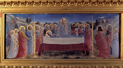 聖母の葬儀プレデル（木の上の絵） 1435年 作： Fra  Angelico