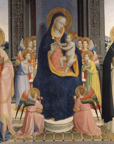 子連れの聖母と聖人たち 作： Fra  Angelico