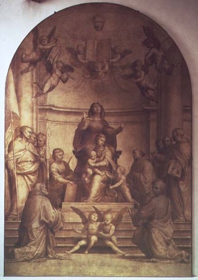 大評議会の祭壇画、1510年（94717-21も参照） 作： Fra 1472 1517 Bartolommeo