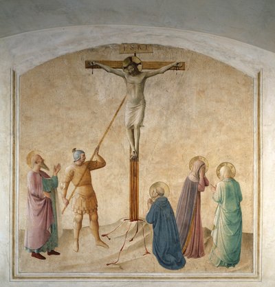 聖ロンギスと十字架につけられたキリスト 作： Fra Angelico