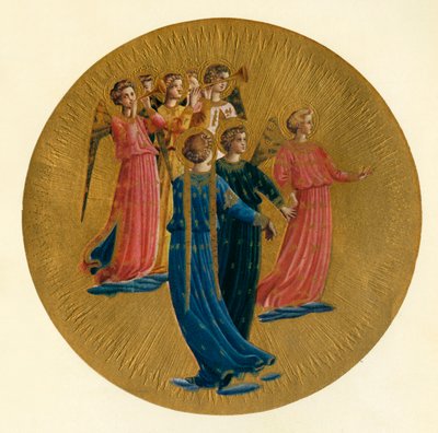 聖母の戴冠式、15世紀、c1909からの詳細 作： Fra Angelico